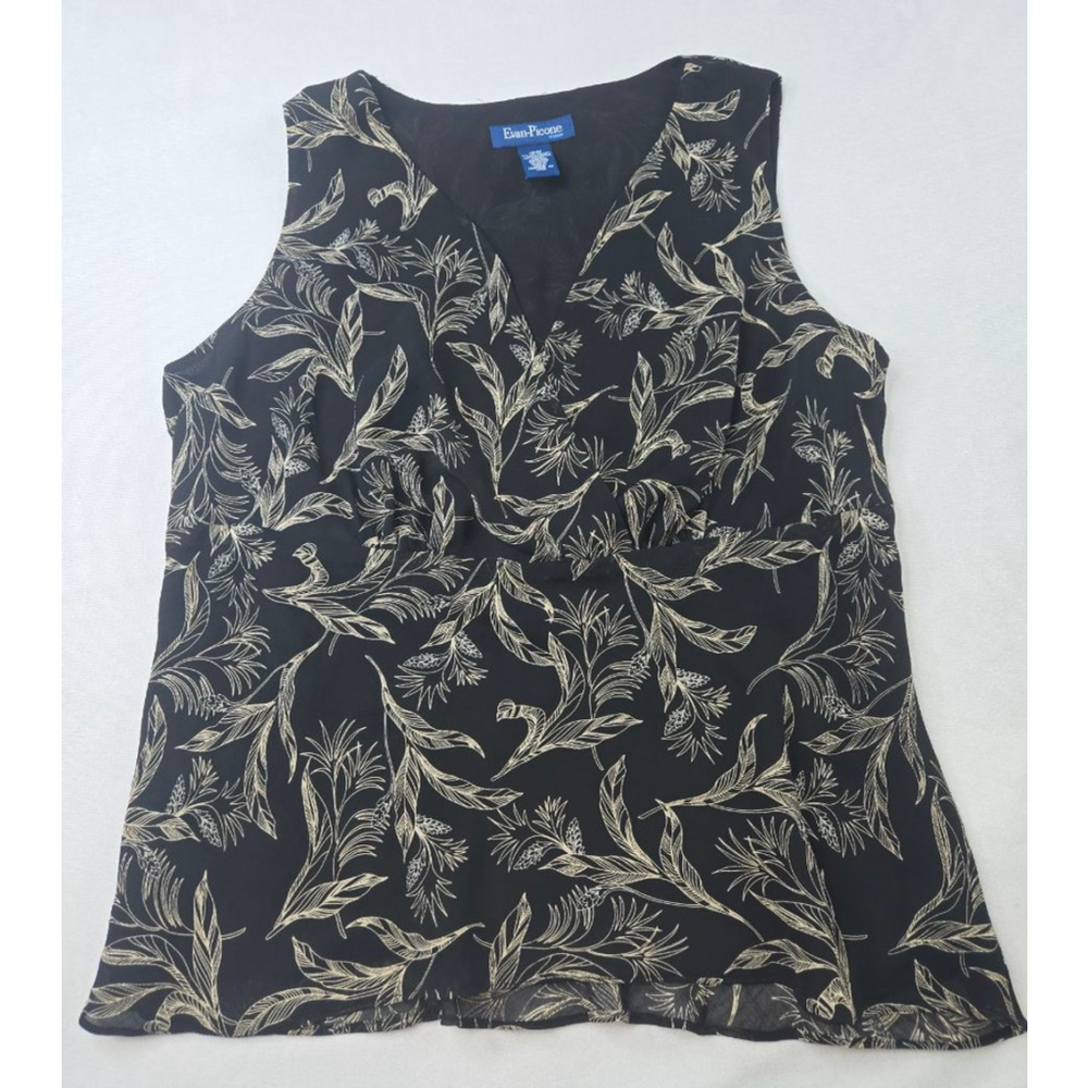 Evan Picone | Women | Sleeveless | Blouse | Black and White | Size 16W